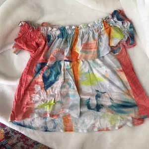 anthropologie off the shoulder top